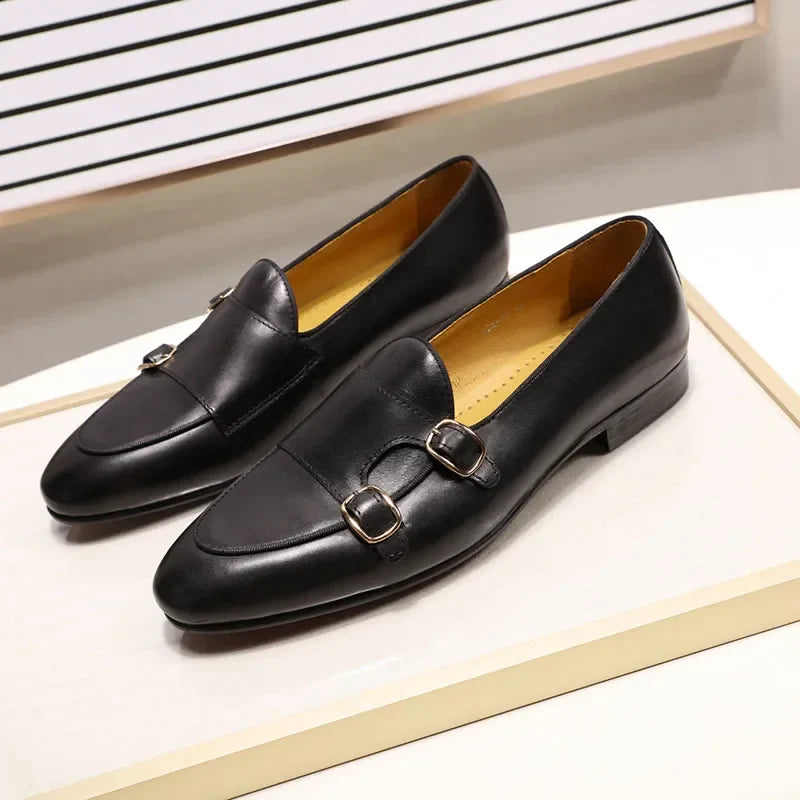 Men's Genuine Leather Loafers – Classic Slip-On Comfort Shoes
