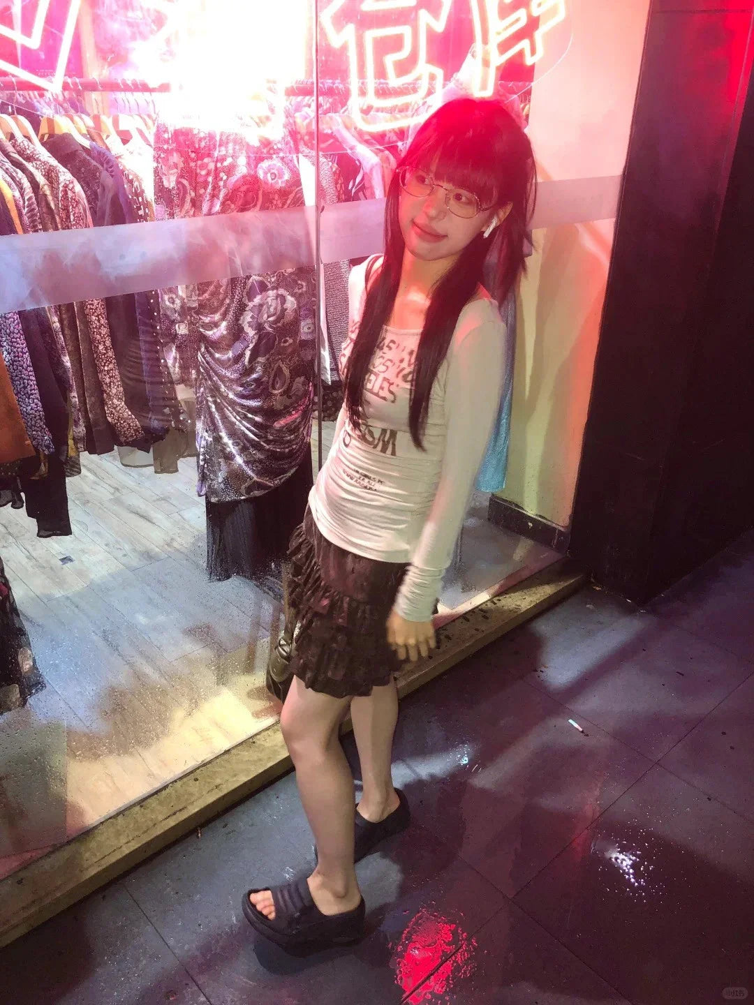 Karrram Camiseta Japonesa Y2k com Estampa de Letras Trashy Estilo Anos 2000 Blusas Caneladas de Manga Comprida Vintage Harajuku Streetwear Retrô Americano