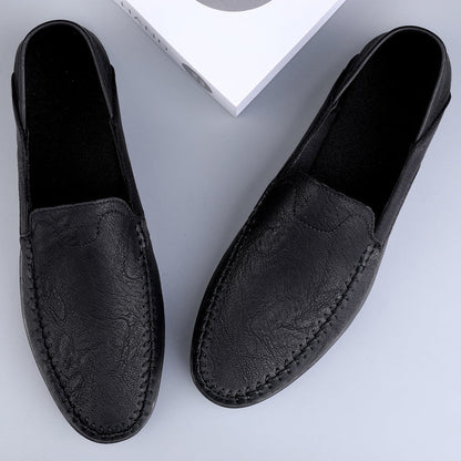 Fashion Men Casual Leather Shoes Luxury Italian Soft Men Loafers Handmade Moccasins Men Breathable Slip on Boat Shoes Plus Size