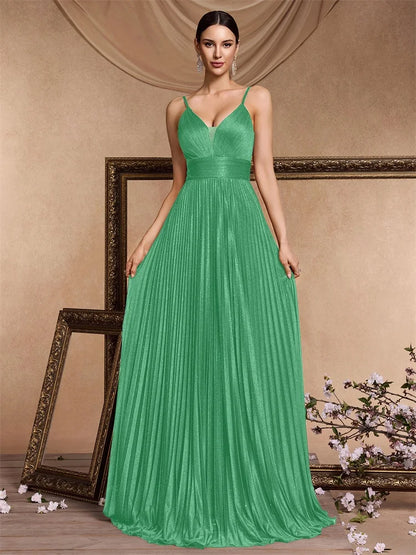 Vestidos de festa elegantes linha A luxuosos até o chão sem costas formais decote V profundo femininos vestidos de coquetel para festa de casamento