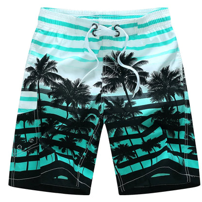 Summer Men's Beach Shorts Printing Casual Loose Hawaii Quick Dry Board Shorts Bermuda Surf Board Shorts Mens Short Pants