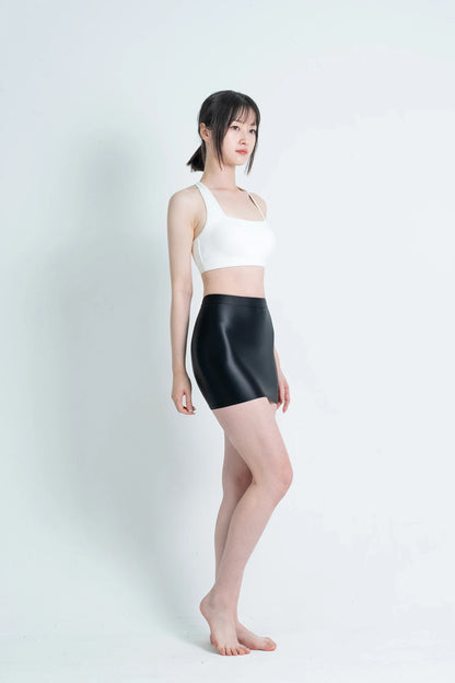 satin glossy Skirt Elastic Smooth Gloss Tight Skirt Oil Solid Color Half Skirt Satin glossy Wrap Hip Short Skirt