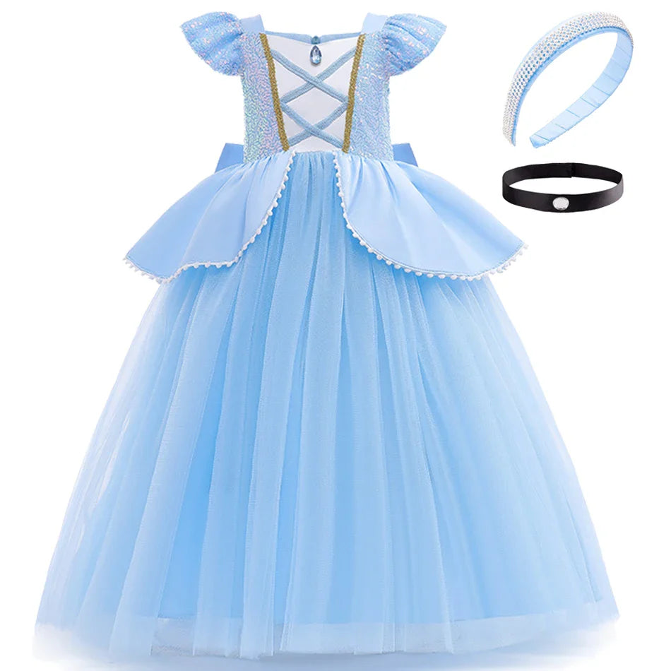 Girl Dresses Princess Cosplay Dress Up Costumes Carnival Party Princess Costumes Kids Birthday Dresses Party Dresses For Girls