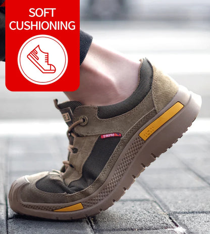 Man Safety Shoes Puncture-Proof Work Sneakers Lightweight Work Shoes Men Steel Toe Shoes Safety Boots Indestructible Shoes