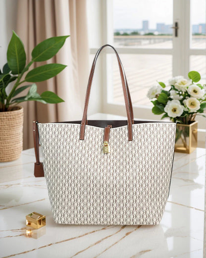 CH Elegante Luxo Leve Prática Com Bolsas Cor Pura Simples Grande Capacidade Casual Resistente Marca Bolsa Feminina Bolsa de Ombro