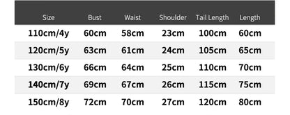 Elegant Big Flower Party Girls Dress Summer Tailed Wedding Bridesmaids Princess Dresses for Girl Birthday Pageant Prom Costumes