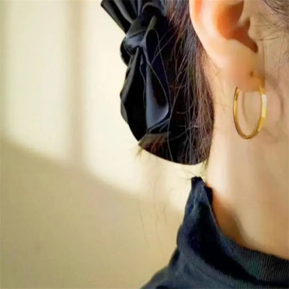 Senlissi - New Fashion 18K Gold Plated Hoop Earrings For Women 925 Sterling Silver Earring Cерьги Kольца Jewelry Girlfriend Gift