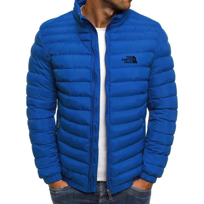 Men's Stand up Collar Zipper Warm Business Slimming Fishing Coat
