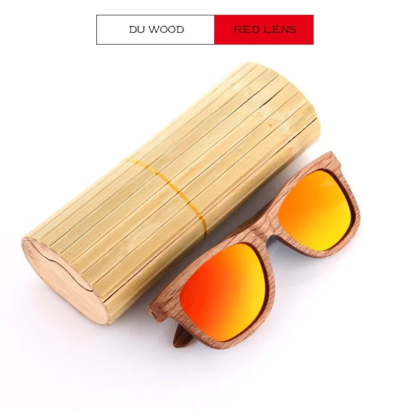 Men bamboo Wood Sunglasses Women Retro Vintage Polarized zebra Wooden Glasses Oculos De Sol Square Summer Goggle paper box