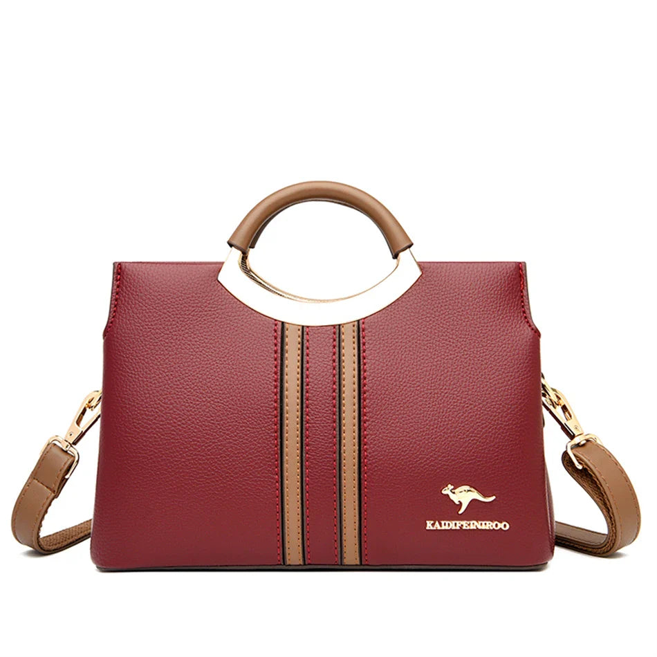 Luxury Designer Crossbody Bag for Women 2024 Brand 3 Layers Handbag Purse Female Genuine High Quality Leather Shoulder Totes Sac