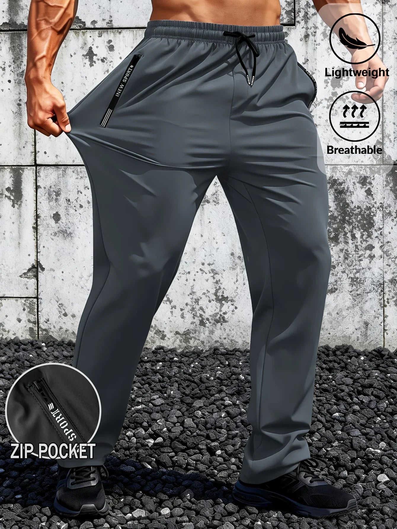 Mens Joggers Pants Men Gift Ice Silk T Shirt Quick Drying Summer Clothes Football Baggy Man Men's Sweatpants Fishing Trousers