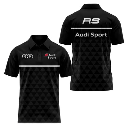 Short-Sleeved Polo Shirt 3D Printed 4S Fast Dry Sport Collar T-Shirt for Store Staff Fashionable
