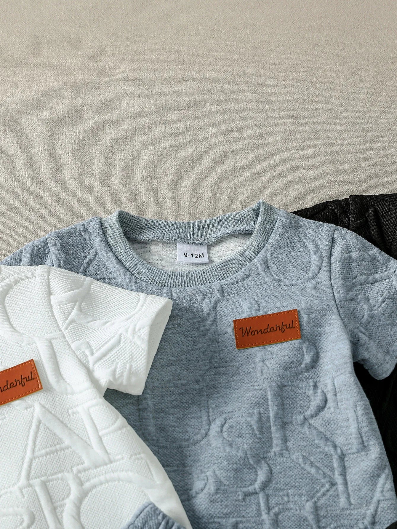 6Pcs Baby Boys Solid Summer Round-neck Casual Short Sleeve And Shorts Set Outdoor Sports Comfortable Set For 1-3Y Clothes