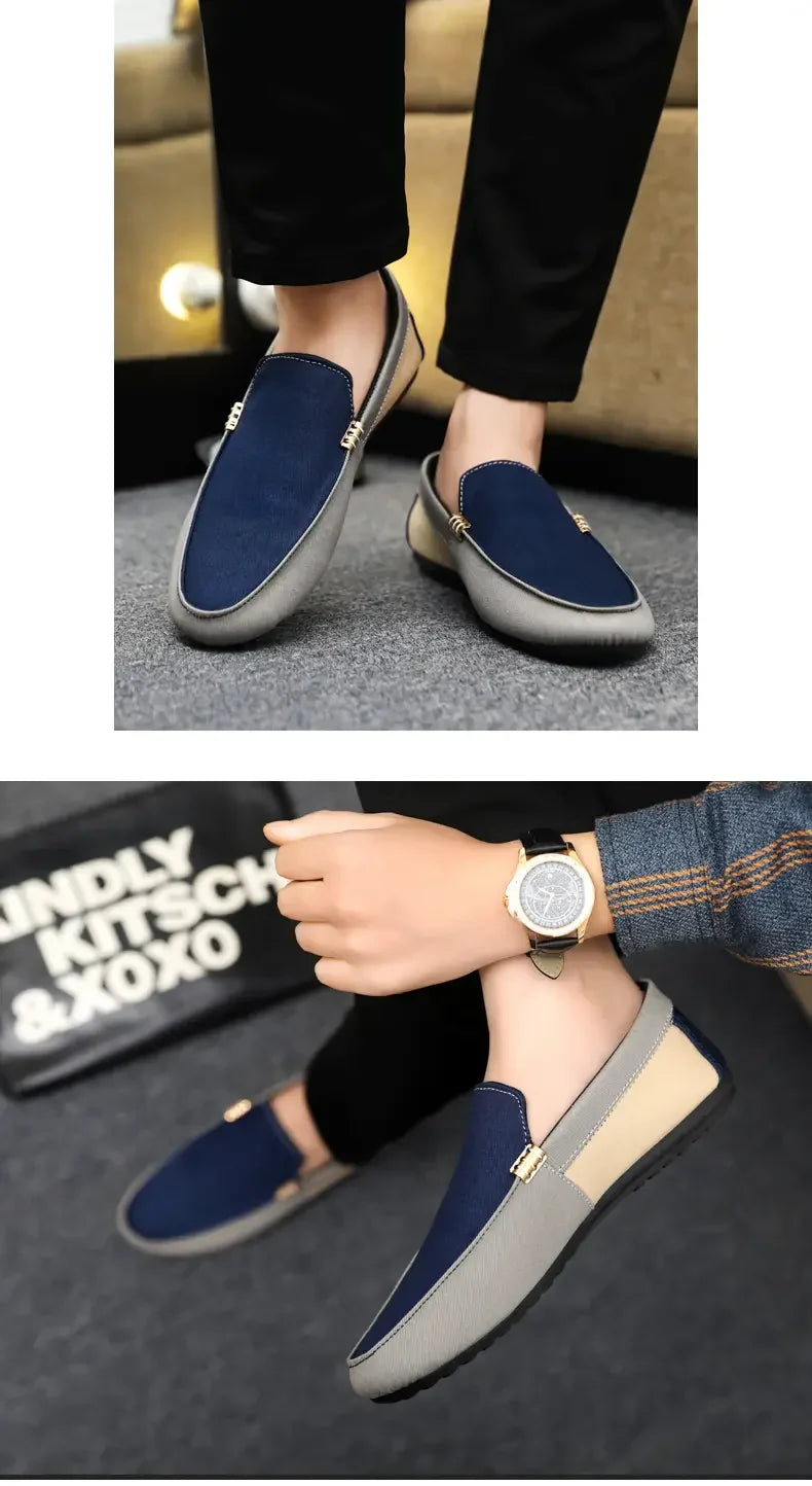 Business Shoes Fashion Casual Shoes Man Luxury Leather Loafers Breathable Slip on Male Boat Shoes Moccasins Driving Shoe