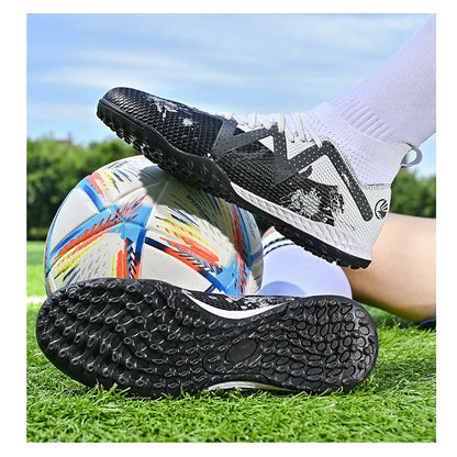 Men New TF Football Boots Society Indoor Original Top Quality Non Slip Male Soccer Shoes Sneakers Ultralight Breathable Ankle
