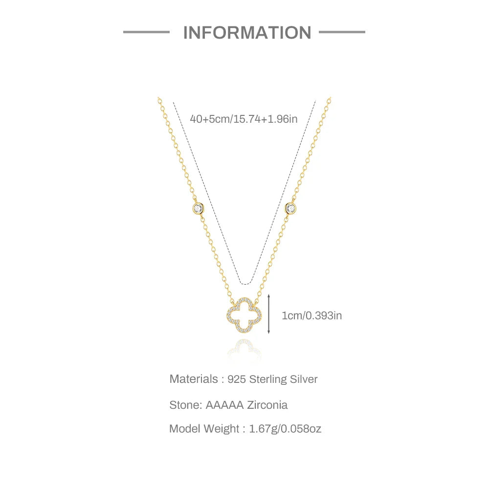 925 Sterling Silver Necklaces Charms for Women Crystal Cross Clavicle Collar Chain Simple Choker Necklace Accessories Gift