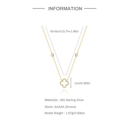 925 Sterling Silver Necklaces Charms for Women Crystal Cross Clavicle Collar Chain Simple Choker Necklace Accessories Gift