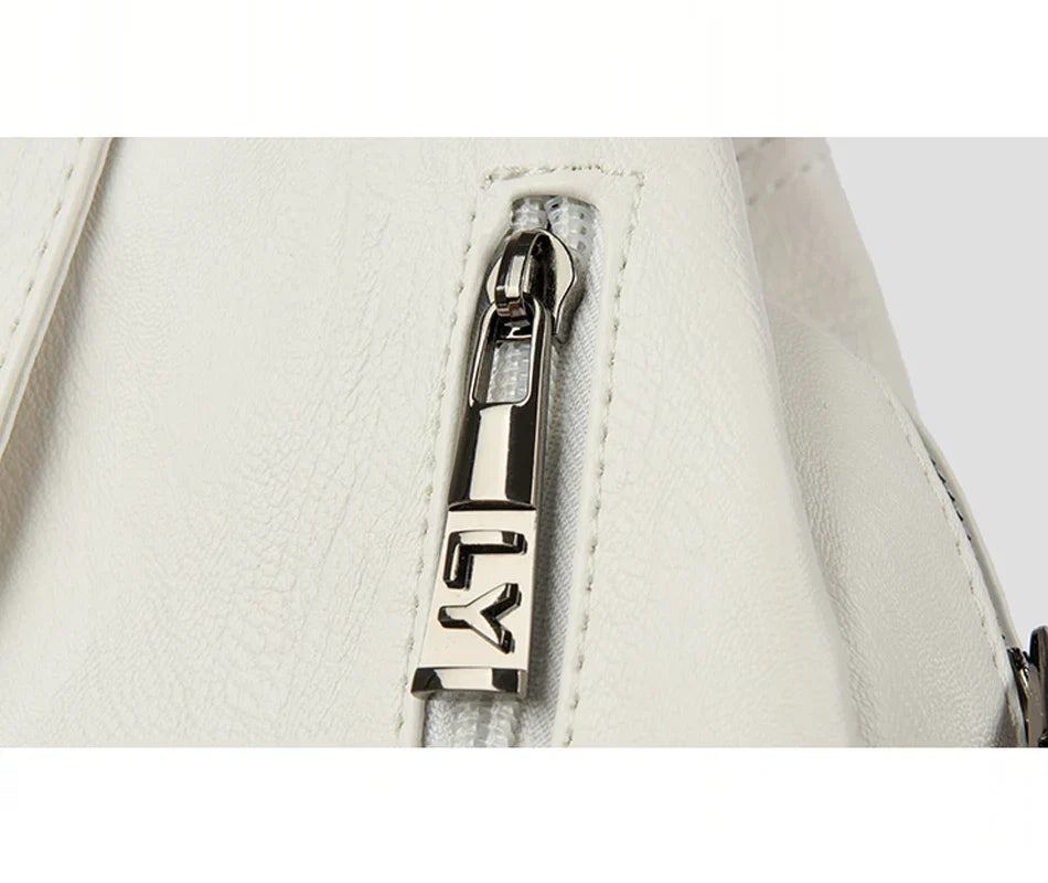Women Leather Backpacks Zipper Female Chest Bag Travel Back Pack Ladies Bagpack Mochilas School Bags for Teenage Girls Sac A Dos