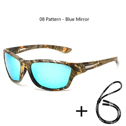 Men's Polarized Fishing Sunglasses With Glasses Chain For Men Women Driving Hiking Sun Glasses Fishing Eyewear