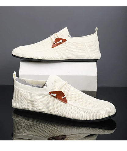 Mesh Loafers Men Driving Moccasins Thin Bottom Flats Walking Shoes Breathable Non Slip Casual Loafers Slip on Mens Shoes