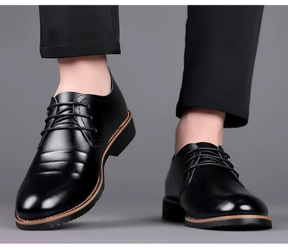 Mens Formal Business Oxford Shoes Classic Leather Dress Shoes for Wedding and Office