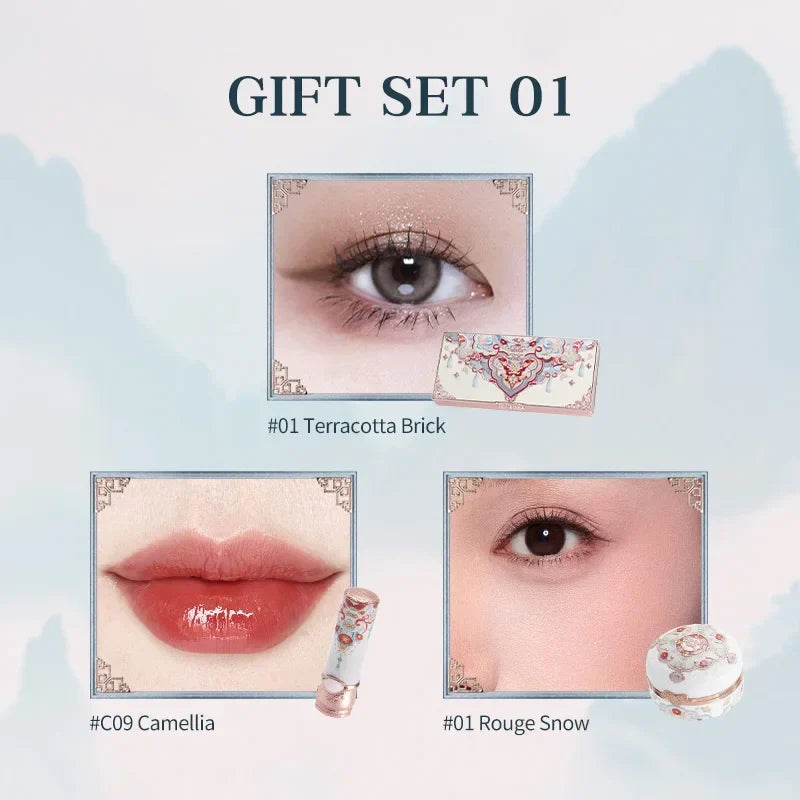 Makeup Set Flower Knows Butterfly Cloud Collar Collection Makeup Gift Set Includes Eyeshadow Blush Lipstick Vegan&Cruelty-Free