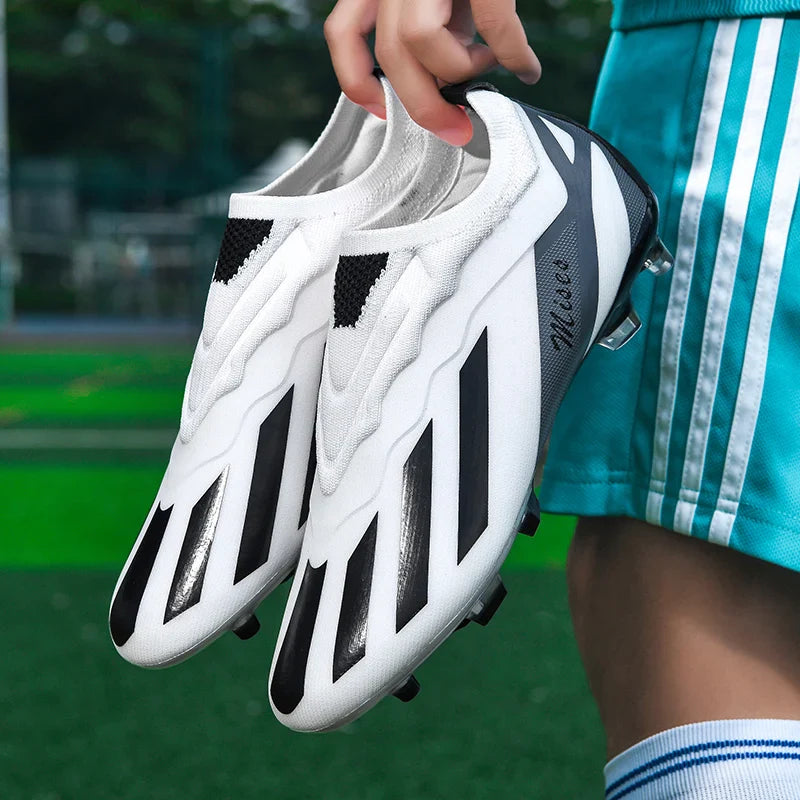 New Men Soccer Shoes Cleats Outdoor Sport Training Breathable Football Boots Long Spikes FG Boys Non Slip Match Comfortable