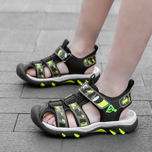 Summer Children Beach Water Sandals Brand Fashion Sneakers For Girls Boys Footwear Kids Non-slip Sandalias Leather Shoes