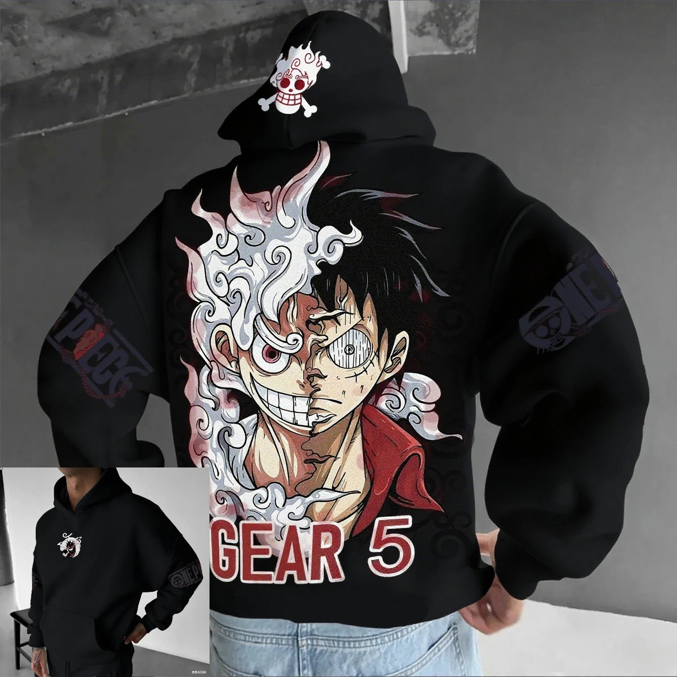 One Piece Japanese Anime Print Hoodie Men Women One Piece Graphic Hoodies Long Sleeve Pullover Sweatshirt Y2K Harajuku Clothing