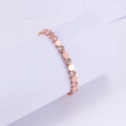 Jewelry Embellished with Premium Swarovski Crystals Bracelet  for Women Quality Brass with 18K White Gold Plated