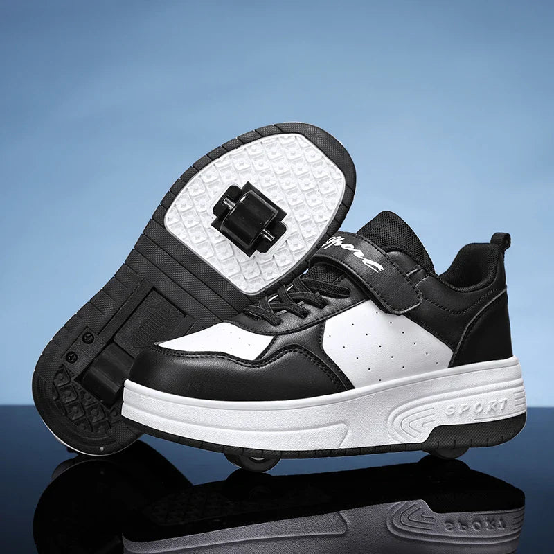 Ultra-Light Two Wheels Children's Sport Roller Skate Shoes For Kids Boys Girls Walking Running Sneakers Outdoor