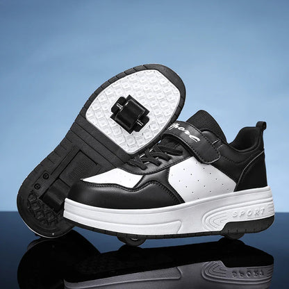 Ultra-Light Two Wheels Children's Sport Roller Skate Shoes For Kids Boys Girls Walking Running Sneakers Outdoor