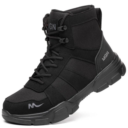 Indestructible Men Work Safety Boots Outdoor Military Boots Anti-smash Anti-puncture Industrial Shoes Men Boots Desert Boots