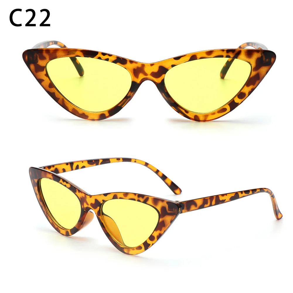 Eyewear Sun Shades Female Shades Vintage Small Triangle Sunglasses
