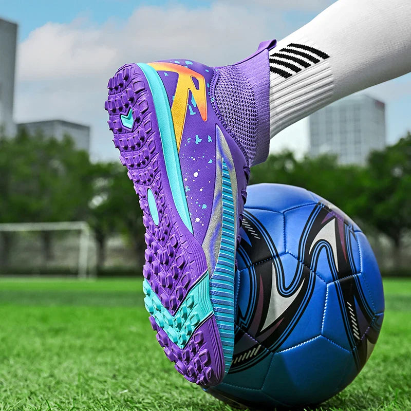 New Men Football Boots Sports Shoes Futsal High Ankle Soccer Shoes High-quality Indoor Non-Slip Outdoor Ultralight Non-Slip