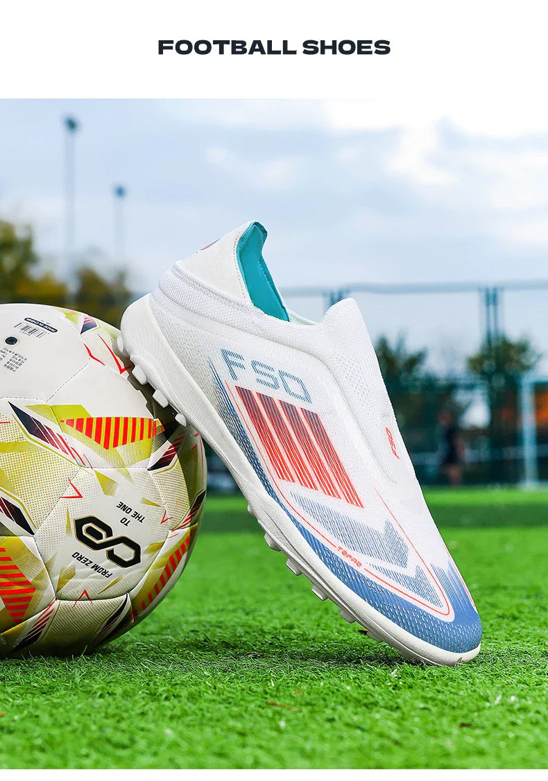 New Men Football Boots Sneakers Soccer Shoes Cleats Long Spikes Ultralight Match Breathable Indoor TF Training Drop Shipping