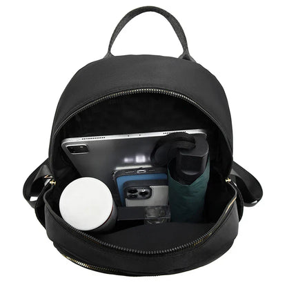 Diamond check embroidered thread riveted backpack women's fashion travel bag casual all-match women's backpack