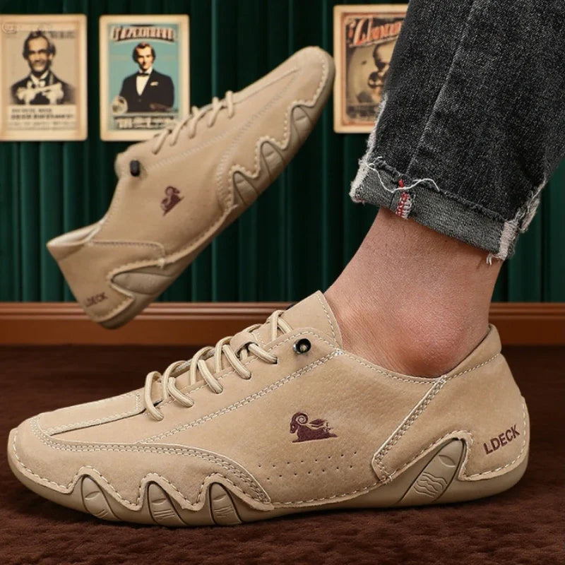 Botas de Tornozelo Masculinas Costura da Moda Leves Confortáveis Sapatos Casuais para Caminhada Tênis Respiráveis para Exterior Dirigir