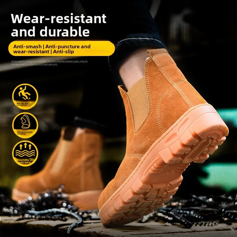Breathable, Anti Smashing, Wear-resistant Labor Protection Shoes, Welding Boots, Lightweight and Safe Shoes for Summer