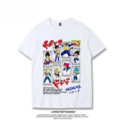 T-shirt Sun Wukong Vegeta Demon Buo Frisa Super Trendy Versatile Summer Short Sleeve Men's Fashion Top