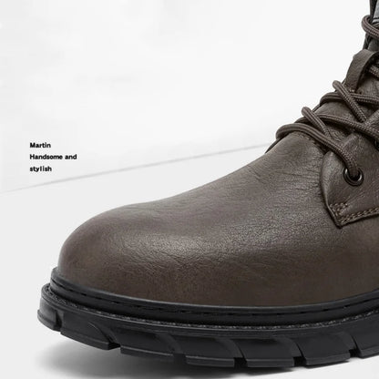 Winter Men Boots Outdoor Leather Ankle Boots Lightweight High Top Casual Boots Designer Male Work Boots Classic Handmade Boots