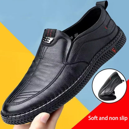 Summer Men's Casual Business Leather Shoes With Fashionable Design and Super Fiber Leather Surface For Comfort and Breathability