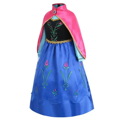 Girls Frozen 2 Elsa Anna Princess Mesh Sequin Clothes Kids Cosplay Snow Queen Costumes Carnival Birthday Party Elsa Gowns