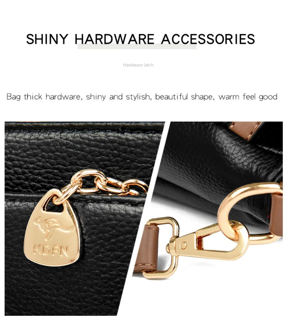 High Quality Leather Purses and Handbag Women Bag Luxury Designer Shoulder Crossbody Sac Ladies Casuial Messenger Tote Bag 2024