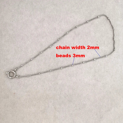 Necklace Women Men Choker Stainless Steel Geometric Rolo Link Cuba Paperclip Chain