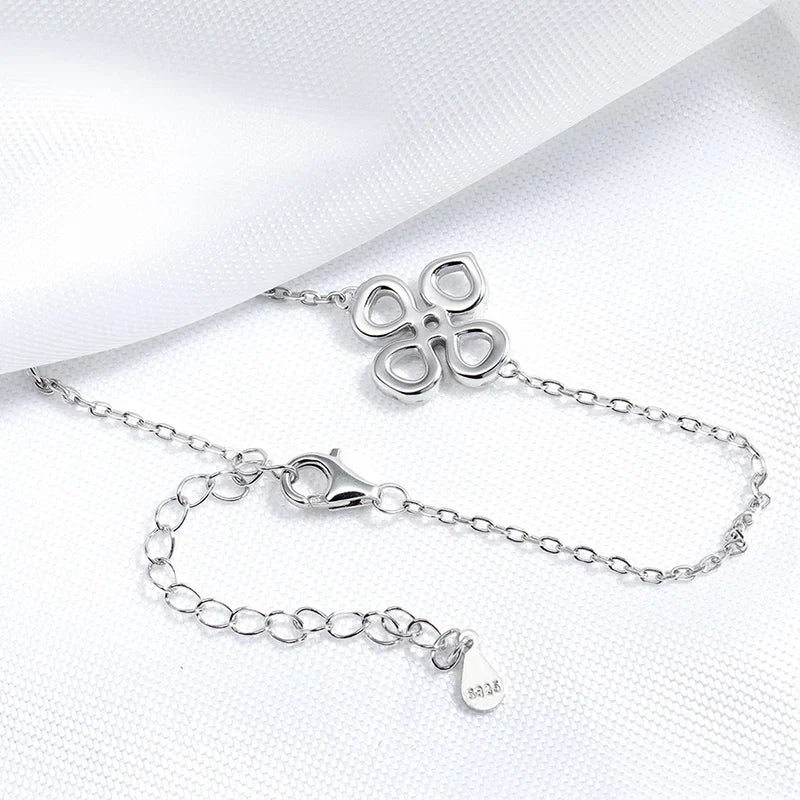 Adjustable Flower Moissanite Bracelets for Women Certified Sparkling 18k Plated Ear Jewelry 100% 925 Sterling Silver