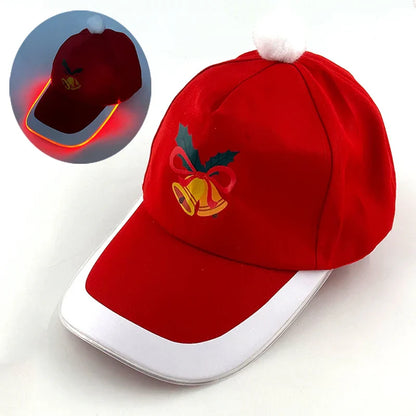 Hot LED Light Up Baseball Cap Neon Colorful Glowing Adjustable Sun Hats For Women Men Night Running Caps Travel Supplies