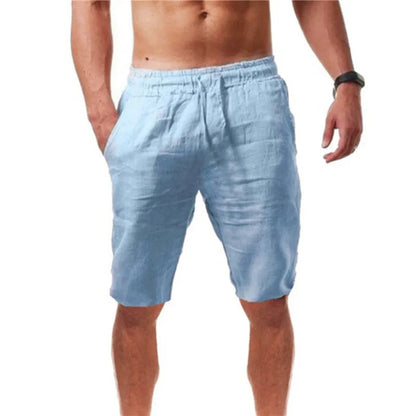 Men's Cotton Shorts Pants Male Summer Breathable Solid Color Short Trousers Fitness Streetwear S-3XL 1PC