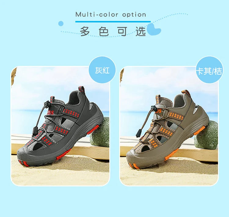 Summer New Children's Outdoor Beach Sandals Anti slip and Wear Resistant Mountaineering Shoes Fashion Casual Breathable Sandals