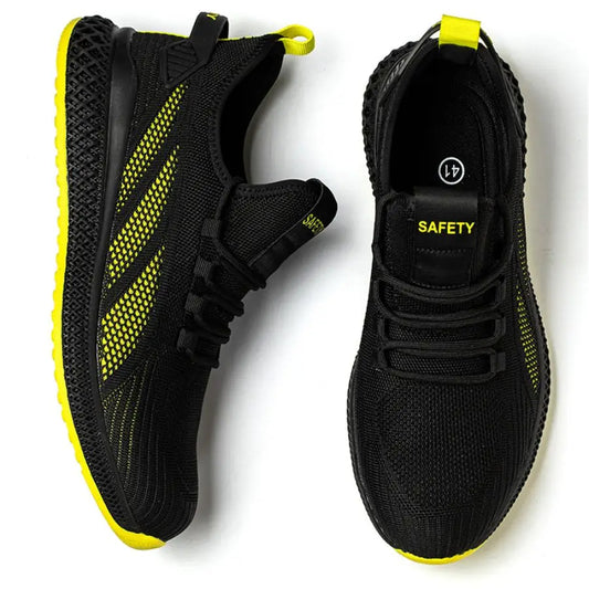 Steel Toe Safety Shoes for Men Women Lightweight Work Sneakers Puncture Proof Work Shoes Unisex Coustruction Safety Work Boots